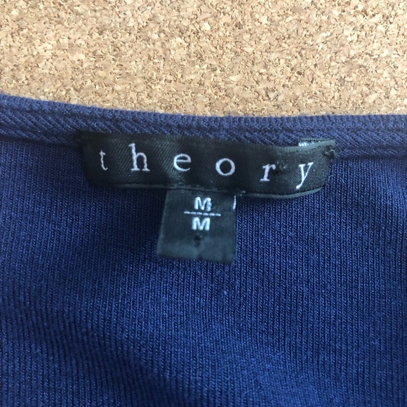 Theory Albita B Ribbed Navy Blue Dress - Picture 7 of 8